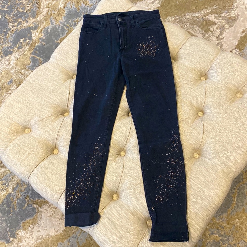 Joe’s Black Jeans Rose Gold/Gold design Size 26 “The Charlie”